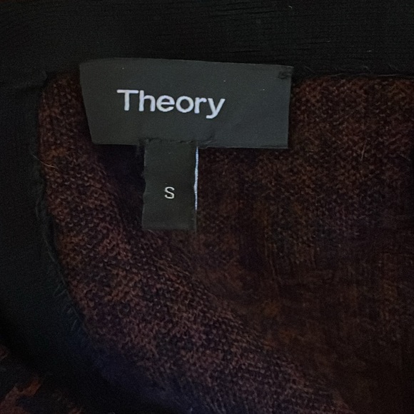 THEORY - Ornita Houndstooth Pencil midi Skirt, Black/Sumac, small - Picture 12 of 13